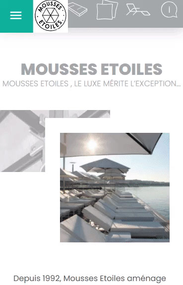 Site menu mobile Mousses Etoiles