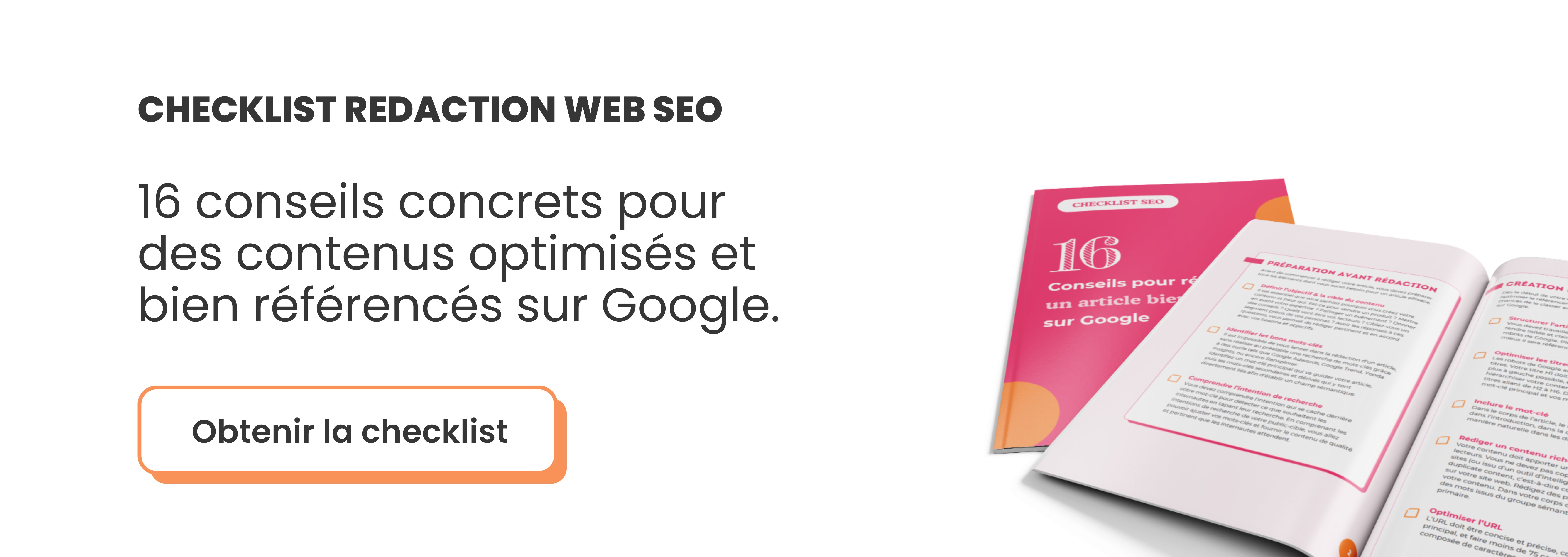 checklist rédaction contenu seo pour google - agence rédaction seo 3SC