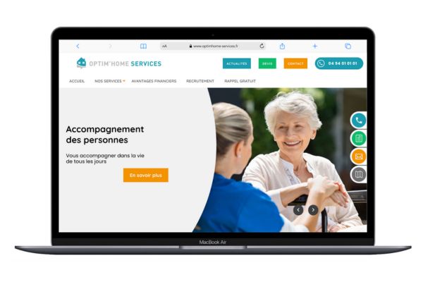 Refonte site internet Optim'Home Services - Agence digitale 3SC