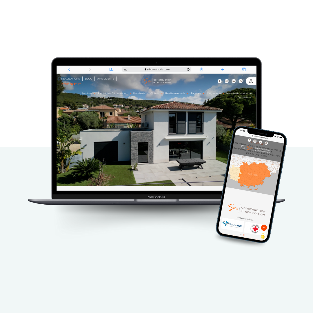 creation site internet construction rénovation - STI 