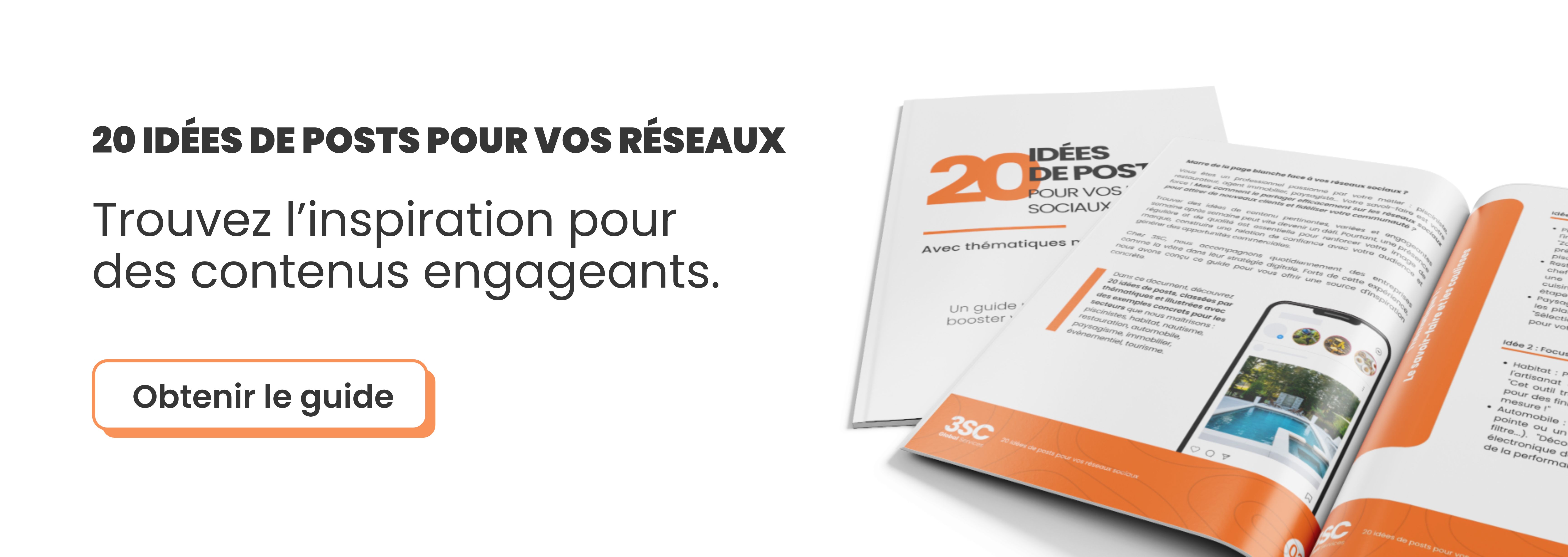 20 idées de posts engageants pour vos réseaux sociaux - agence social media 3SC Marseille