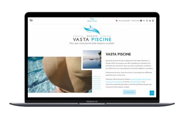 Refonte site web Groupe Vasta Piscine, Agence Web 3SC Marseille