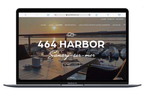 Refonte site web restaurant 464 HARBOR - Agence Web 3SC Var