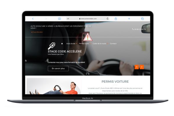 Refonte site web ABC Auto Ecole - Agence Web 3SC Global Services