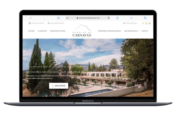 Refonte site web Domaine de Carnavan par Agence web 3SC à Marseille