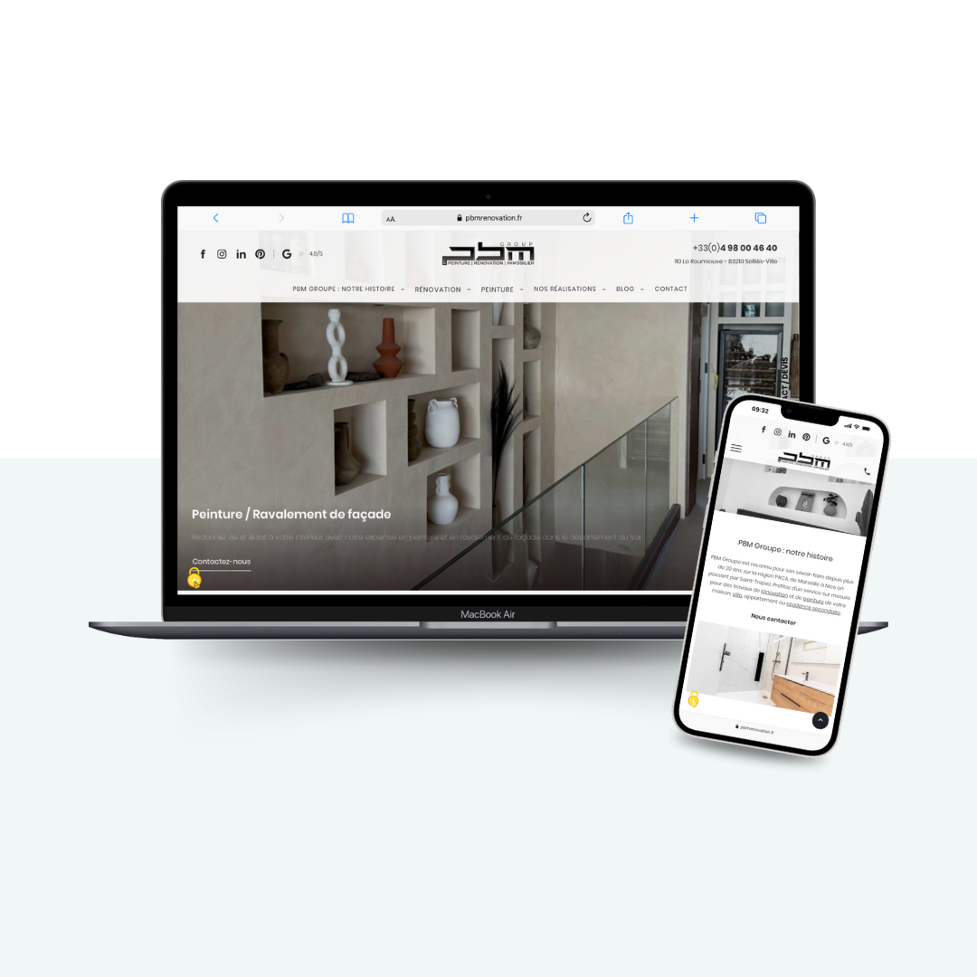 creation site internet professionnel rénovation - PBM Rénovation